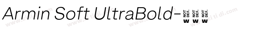 Armin Soft UltraBold字体转换